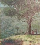 Under the Oak tree Lebanon (15 X 17 cm) 1950