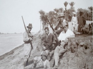 Charobim pictured at a hunting expedition with his friends from the Royal Shooting Club of Egypt – Badrashein - 1939
